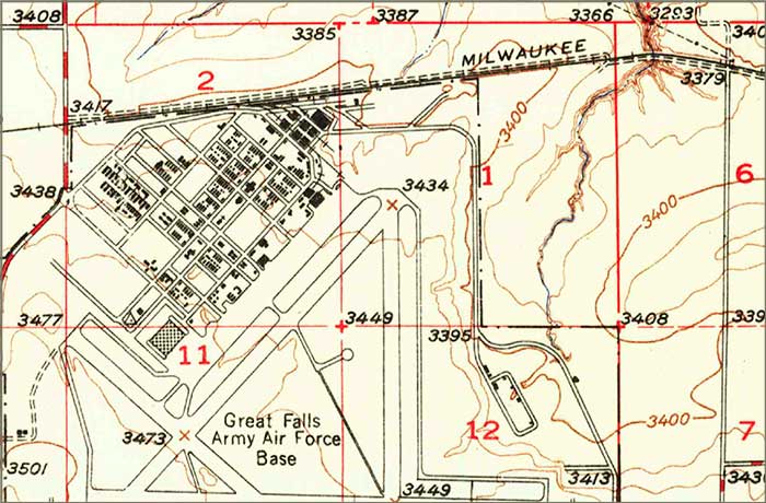 Malmstrom Air Force Base map